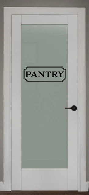 Pantry Vinyl Wall Decal Kitchen Decor Vinyl Lettering Wall Sticker Glass Door