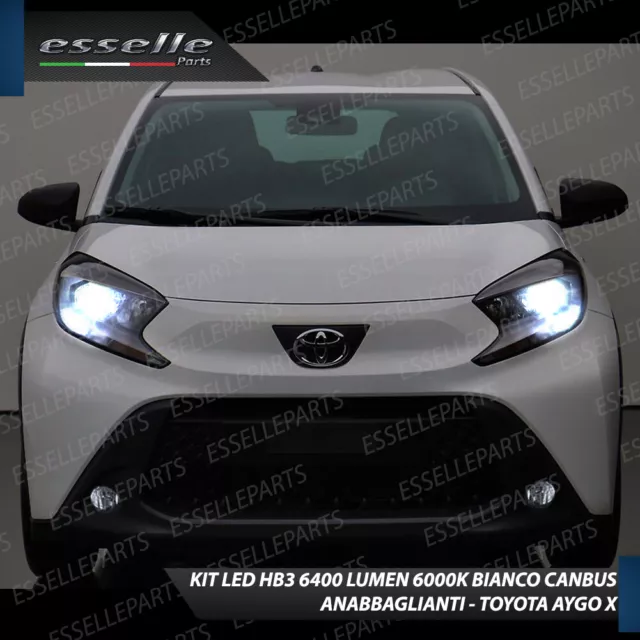 Conversione Fari Full Led Toyota Aygo X 12800 Lumen 6000K Bianco Canbus 3