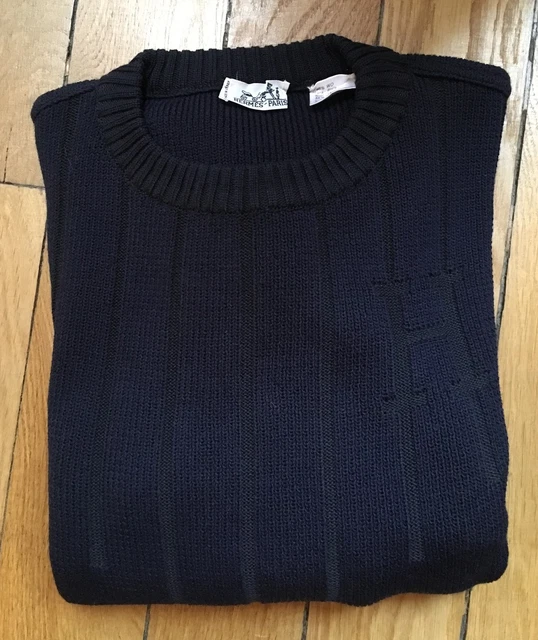 Pull Homme HERMÈS Taille S - 55% Cachemire, 45% Laine - Marron, Col V - Occasion Excellent état