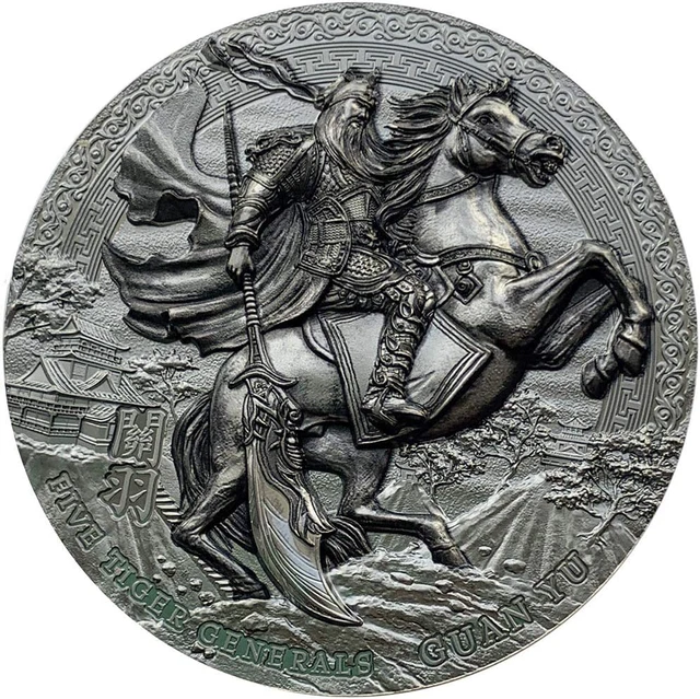 Guan Yu Five Tiger Generals 3oz Silver Coin - Niue 2020 (Limited Mintage 500pcs)