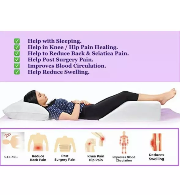 Elevating Leg Wedge Pillow for Back Hip Knee Pain & Maternity Pregnancy  Support