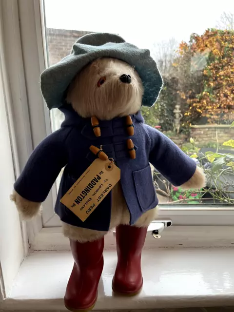 Vintage Paddington Bear 19" High 1970'S Gabrielle Dunlop Wellies