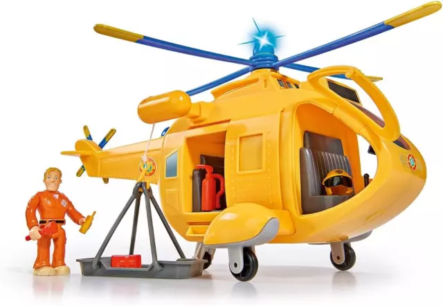 Simba 109251002 - Feuerwehrmann Sam Hubschrauber Wallaby II (34 Cm, 6 Sitzplätze