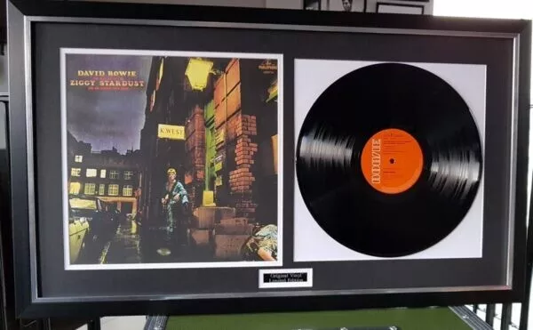 David Bowie Framed Genuine Vinyl Album Ziggy Stardust and The Spiders From Mars
