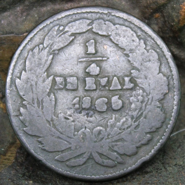 1865 Mexico 1/4 Real 1865 Mexico 1/4 Real