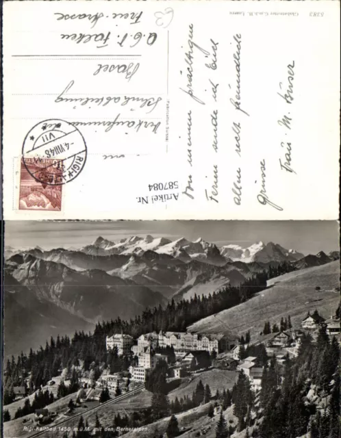 587084,Foto Ak Rigi Kaltbad m. d. Berneralpen Switzerland