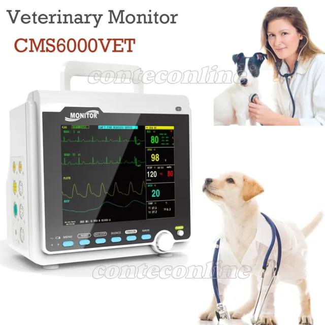CONTEC Veterinary Patient Monitor Vital Signs MultiParameter ICU VET ECG Machine