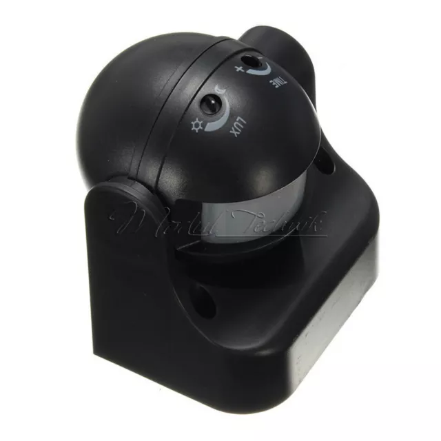 Black Outdoor 180 Degree PIR Motion Movement Security Sensor Detector Switch 12M