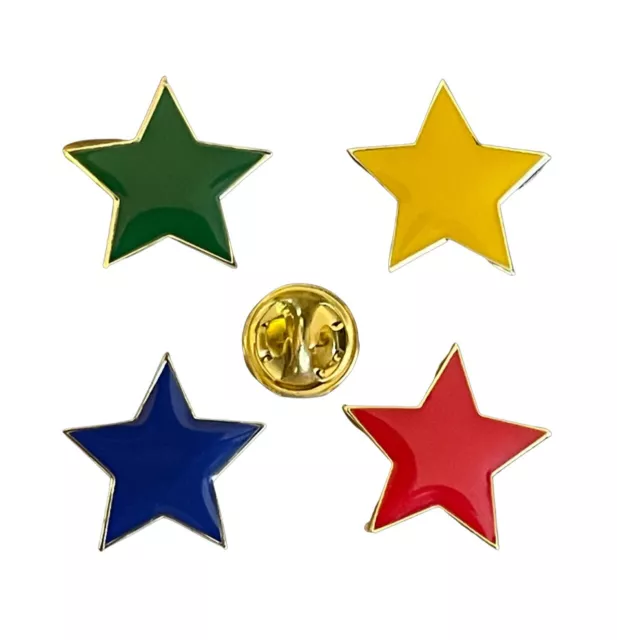 Star Shape School Colleges House Colours (GW) Lapel Pin Badge