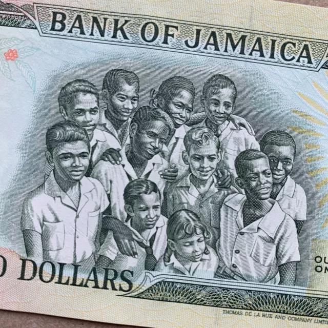 Jamaica 2 Dollars Bill Banknote 1993 Jamaican Two Dollars Paper Money School Kid