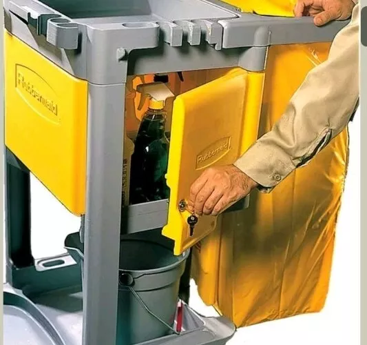 RUBBERMAID FG618100YEL Optional Locking Cabinet,Yellow