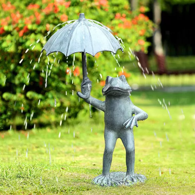 Gartenfrosch Statue Harz Figurine Skulptur Rasen Patio Yard Ornament im Freien