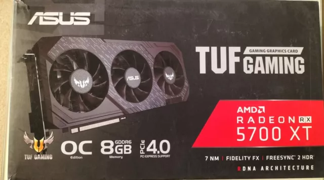 Graphic Card-ASUS TUF RX 5700 XT. Gaming 8GB GDDR6 PCIe 4.0 - Under Warranty Graphic Card-ASUS TUF RX 5700 XT. Gaming 8GB GDDR6 PCIe 4.0 - Under Warranty