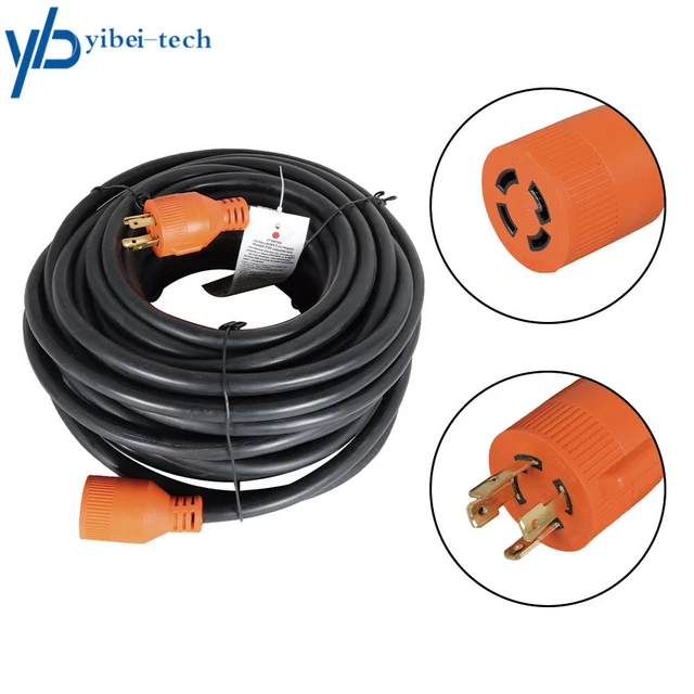 30 AMP 75 FT Generator RV Power Extension Cord NEMA L1430 4 Prong