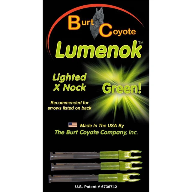 Lumenok Lighted Nock Green X Nock 3 Pack