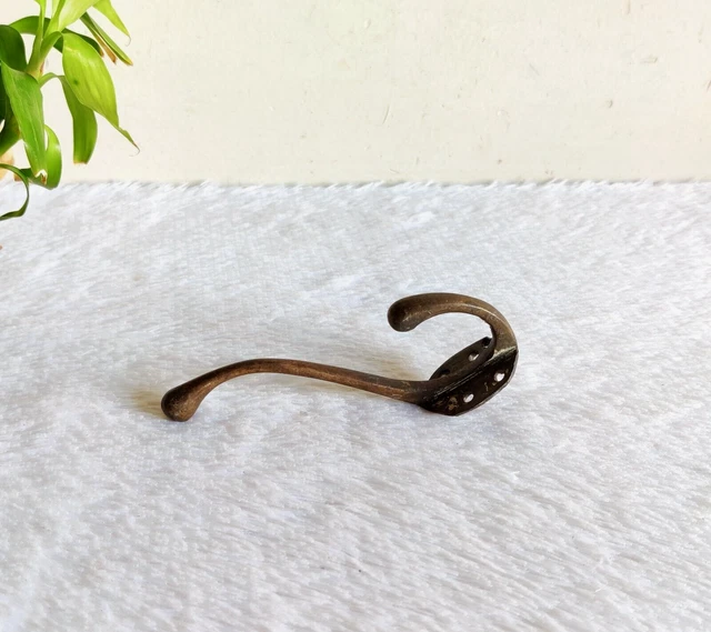 Vintage Ornate Brass Wall Hook Hanger Decorative Collectibles M325 2
