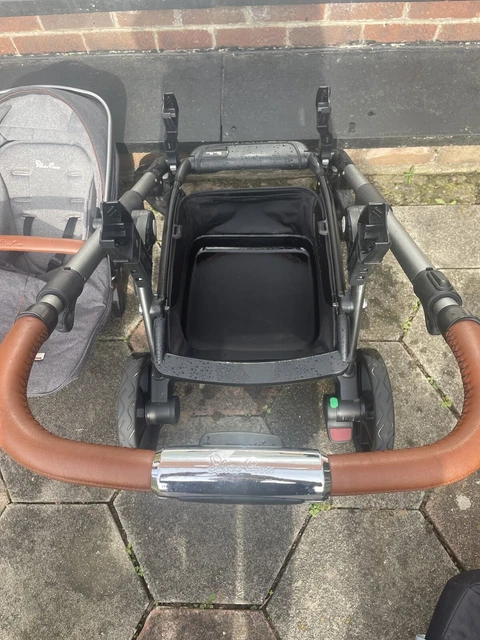 Silver Cross Wave Double Pram Plus ISO Fix Bases For Maxi Cosi Car Seats