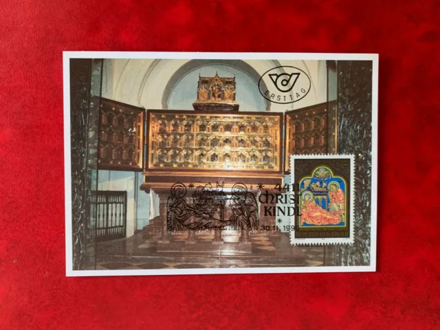 Austria Osterreich 1990 Maxi Card Phq Master Verdun Klosterneuburg Abbey Altar