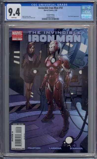 Invincible Iron Man #10 Cgc 9.4 Iron Patriot 2Nd Second Printing
