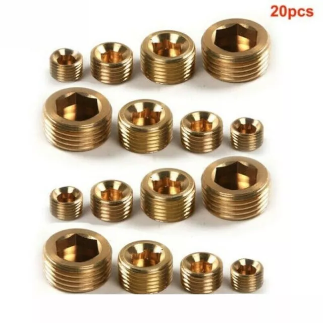 1/8 1/4 3/21.6cm Npt Laiton Hexagonal Filetage Douille Tuyau Prise Bornes