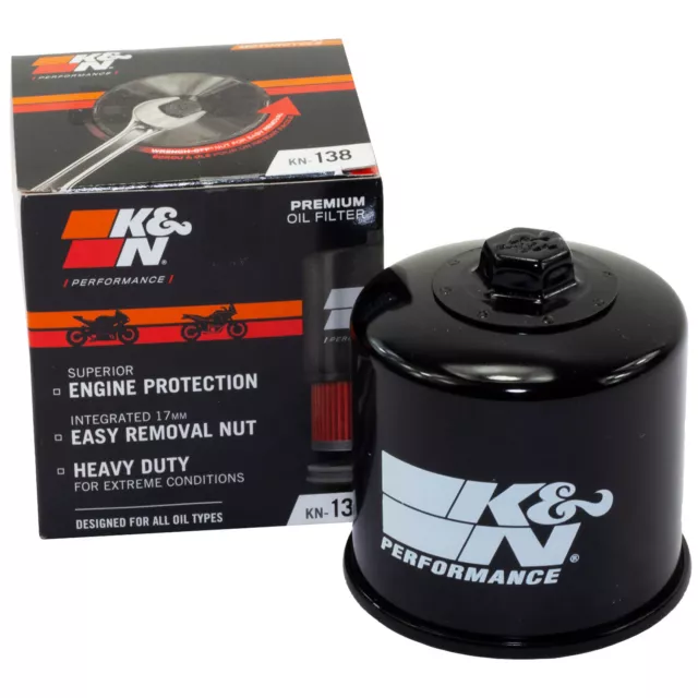 Filtre à Huile Moteur K&N KN-138 pour Kymco Maxxer Suzuki Lt-A Lt-F 450 700