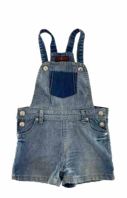 Seven 7 Toddler Girl Denim Jean Shortalls Outfit Size 3T