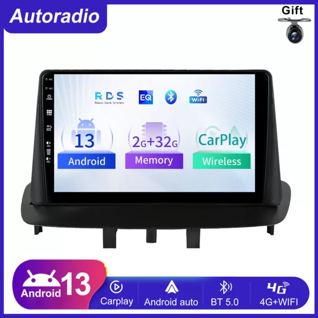 Pour Renault Megane 3 2008-14 Android 13 Autoradio 2 Din GPS Nav BT DAB WiFi FM