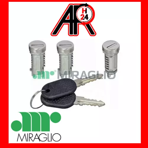 Kit cilindretti serrature con chiave Fiat Uno 3 porte Miraglio 80/1206