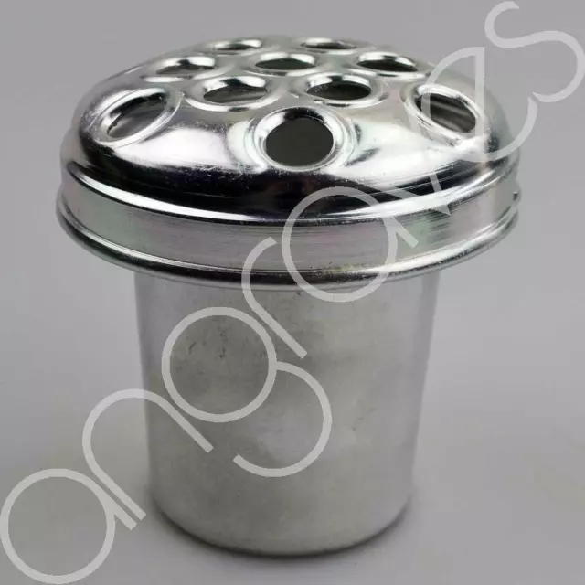 Silver Metal Grave Vase with Lid  (4 Inch) For Fresh and Artificial Flowers Pot