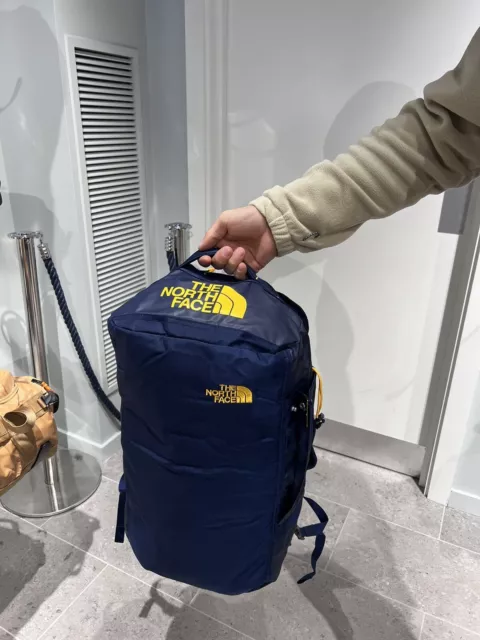 The North Face Base Camp  Duffel 32L  (Back Pack) Navy/ Gold  - Blue/yelow