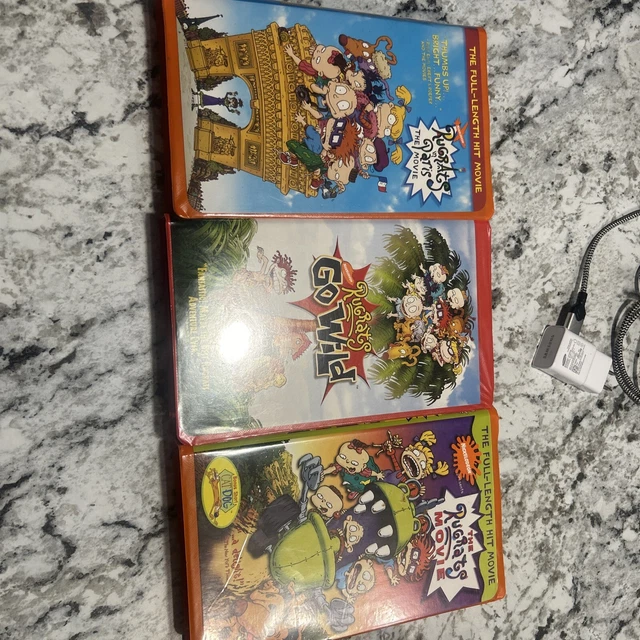 THE RUGRATS MOVIE, Rugrats in Paris, Rugrats Go Wild, Lot of 3 VHS