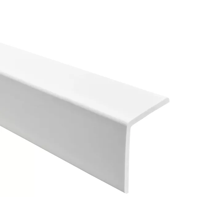 PVC Winkelprofil Selbstklebend Kunststoff Gummi Kantenschutz - Weiß