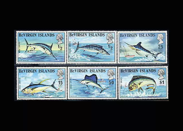 VIRGIN IS, Sc #243-48, MNH, 1972, Marine Life, Fish
