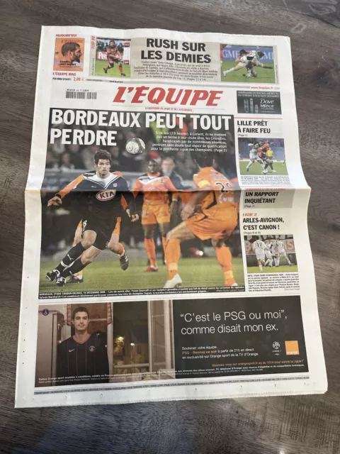 L'Equipe Journal 24/04/2010; 1/4 de finales du Top 14/ Bordeaux-Lorient/ Ligue 2