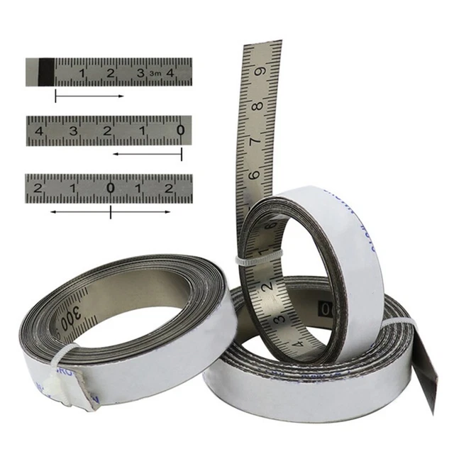 GB ! Métrique Echelle Règle 1/2/3 M W/ Autocollant Bande Bois Outil Neuf