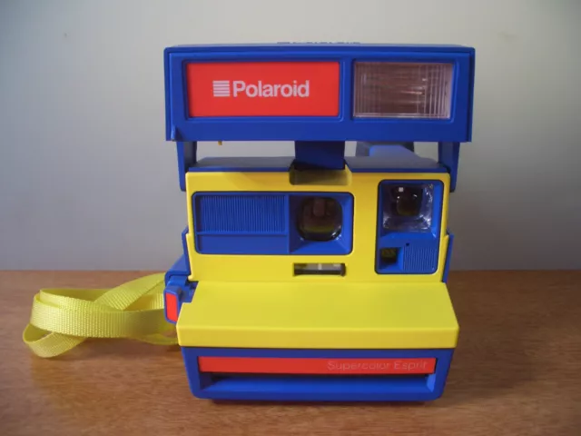 Polaroid Supercolor Esprit Camera Camara Blue Yellow Azul Vintage