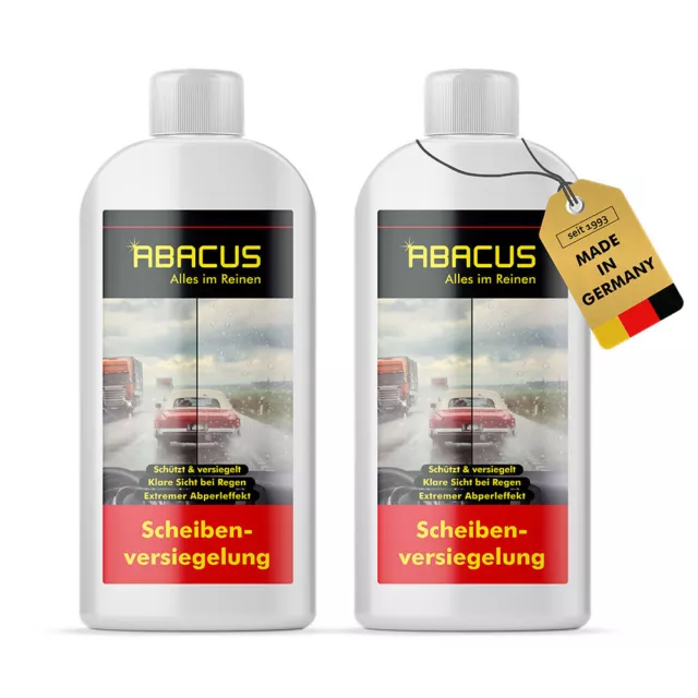 (59,80€/L) Scheibenversiegelung Nano ABACUS Regenabweiser Lotus Effekt 2x250ml