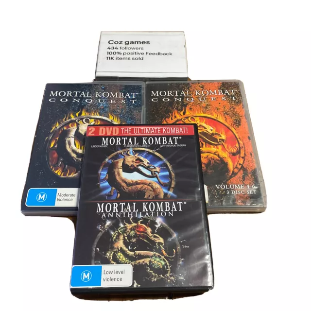 Mortal Kombat Conquest Complete Series Volumes 1-6 & Movies 1 & 2 FINISH HIM