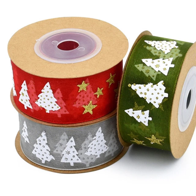 2x Diy Handwerk Bänder Organza Band Weihnachten Bogen Band 8