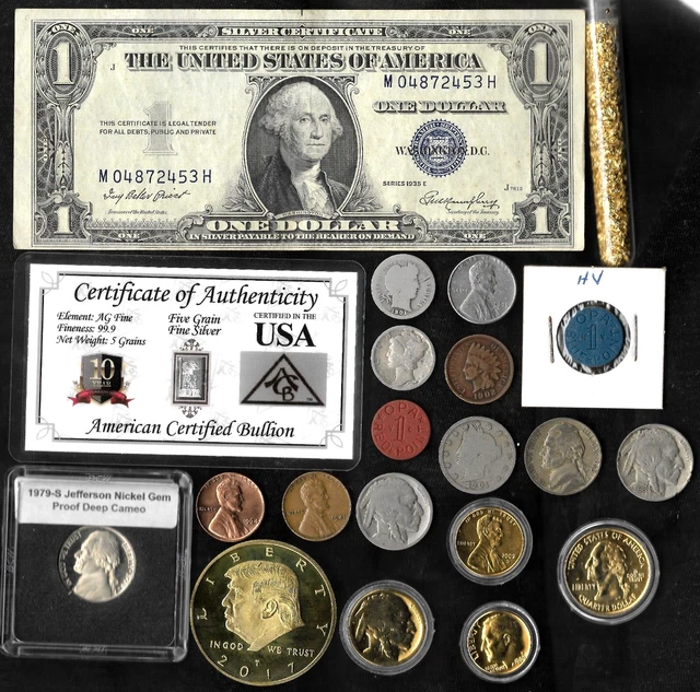 Silver Dollar Barber Mercury Liberty Indian Rare Old US Coin Collection Lot Gold