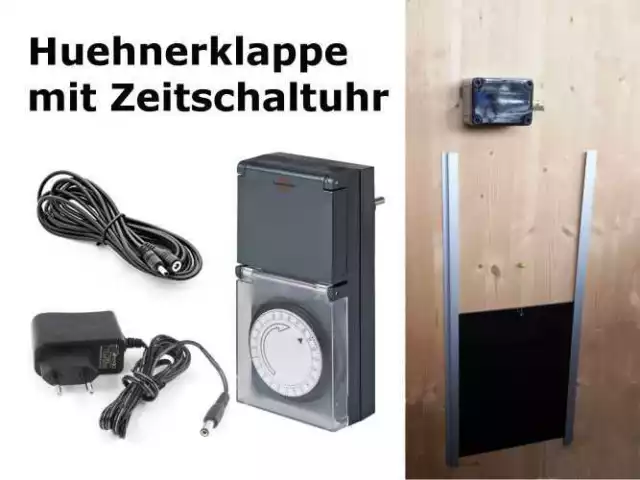 automatische Hühnerklappe mit Zeitschaltuhr und Klappe, Hühnertür