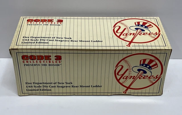 Code 3 Preserve The Honor FDNY Seagrave Rear Mount Ladder 49 Vehicle LE 2004 New - We-R-Toys