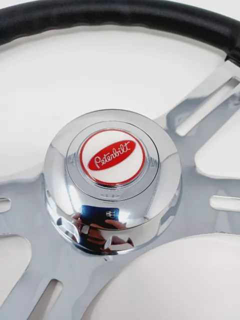 Peterbilt Steering Wheel horn button Metal Emblem 3m Vhb