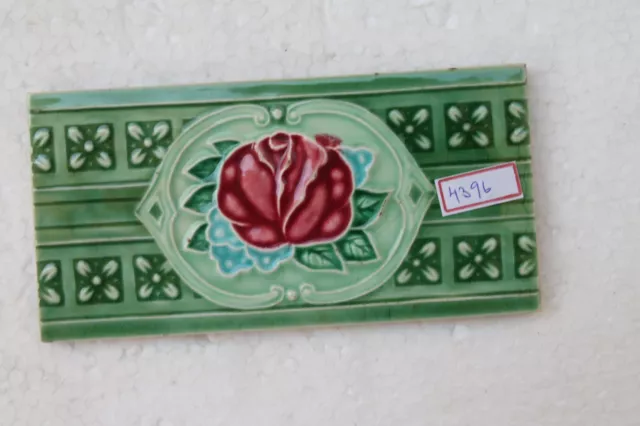 Old Circa 1930 Vintage Artdeco Ceramic Tile Border Made In Japan NH4396