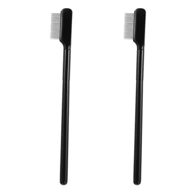 2 Pack Eyelash Comb Wooden Handle Miss Extension Tools Applicator for