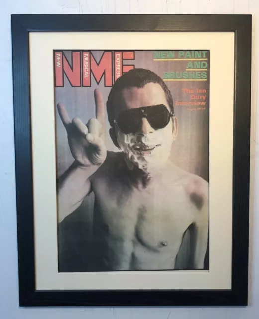 Ian Dury*1979*Original*Nme*Cover*Poster*Ad*Quality Framed*Fast World Ship