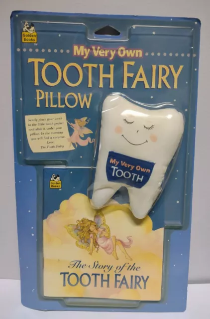 RARE Vtg My Very Own Tooth Fairy Pillow & Book Set~NIP~Sheila Black~Golden Books