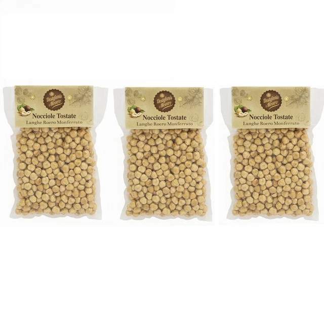Geröstete piemontesische Haselnüsse, 3 x 500 gr, vakuumverpackt