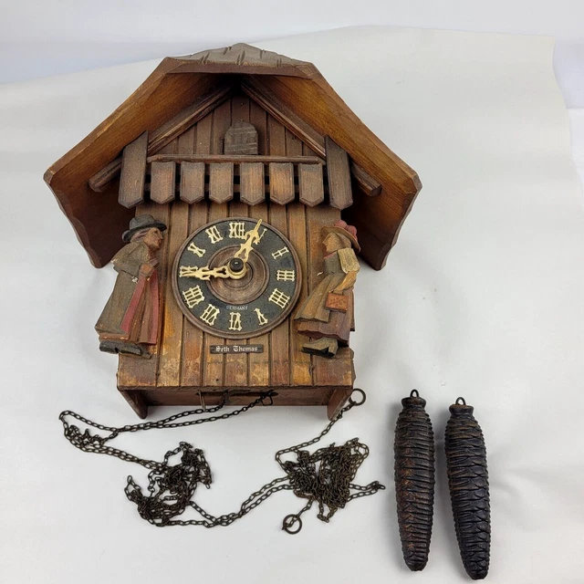 VINTAGE SETH THOMAS 8Day Cuckoo Clock made in Germany £94.20 PicClick UK