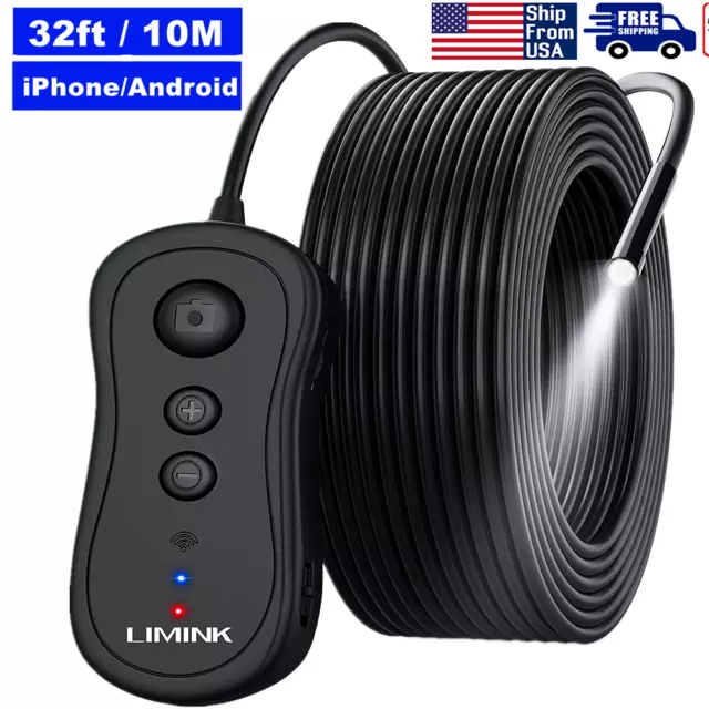 Wireless Wifi 10m HD Endoscope Camera Borescope Inspection For Android iPhone